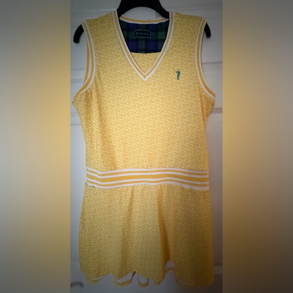 William Murray Golf Yellow Sleeveless Dress